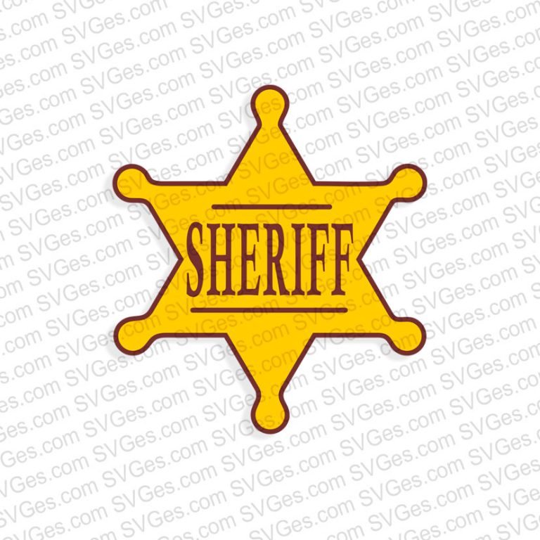 Sheriffs Badge Machine Embroidery Designs And SVG Files