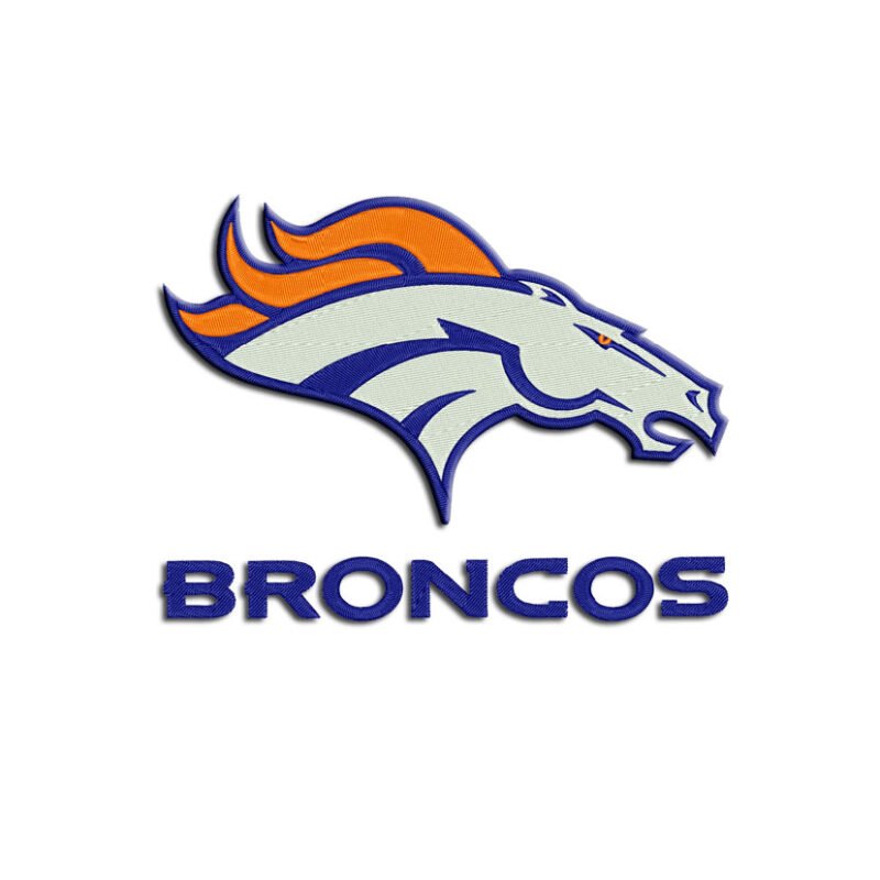 Broncos embroidery