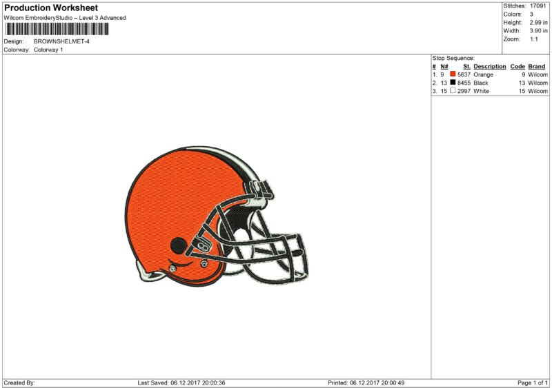Cleveland Browns embroidery