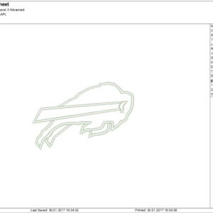 Buffalo Bills Embroidery Design  Buffalo Bill Logo Embroidery Pattern