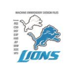 Detroit Lions Embroidery Design