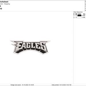 Philadelphia-Eagles Football Embroidery files, Eagles NFL Logo Embroidery  files, NFL Teams, Football, Digital Download