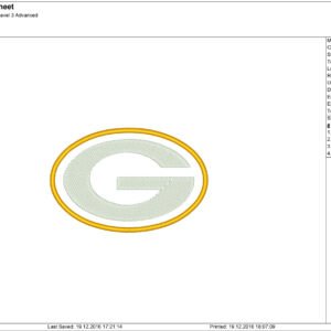 Green Bay Packers embroidery design files