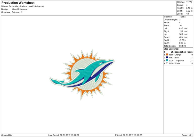 Dolphins Embroidery