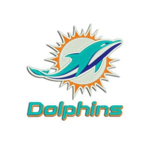 Miami Dolphins Embroidery design files for Machine embroidery