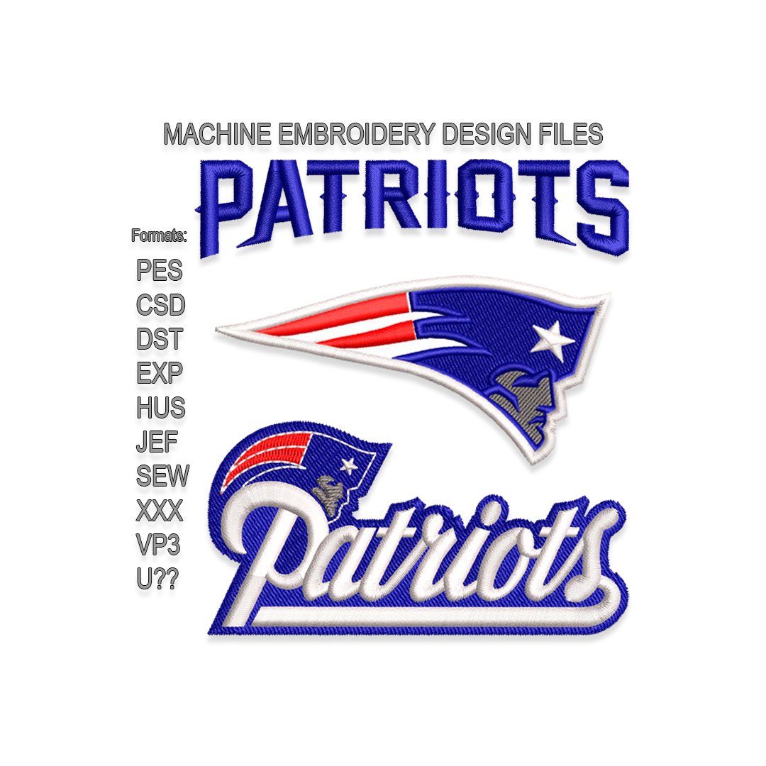 New England Patriots embroidery design