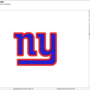 New York Giants NFL Logo Embroidery Design Instant Download - Inspire Uplift