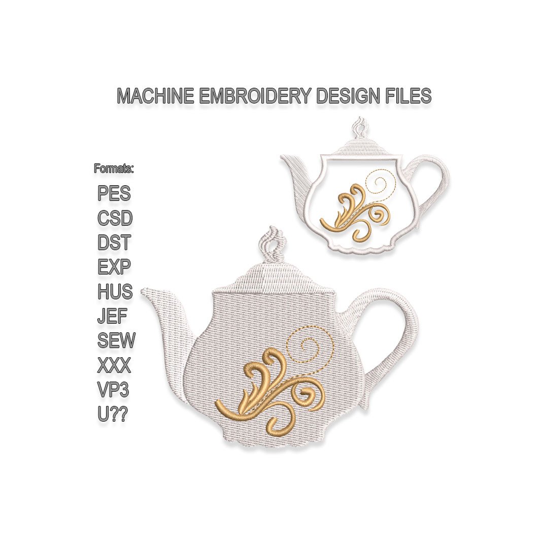 Teapot Embroidery design