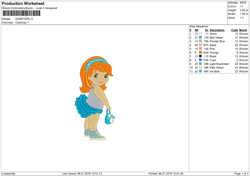 Baby Girl Embroidery design - Image 5