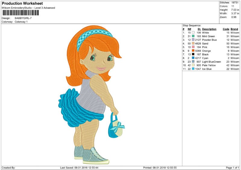 Baby Girl Embroidery design - Image 2