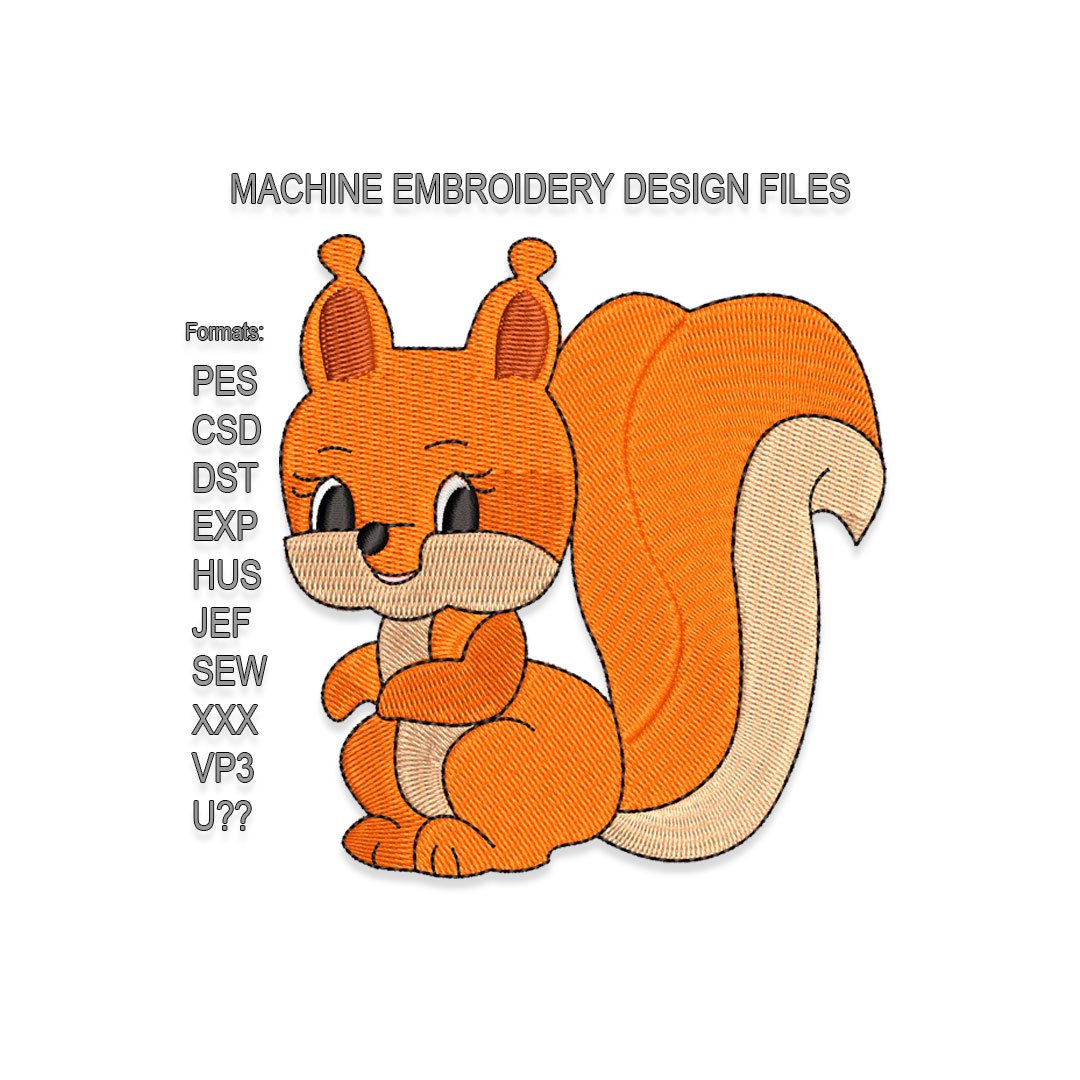 Squirrel Embroidery design