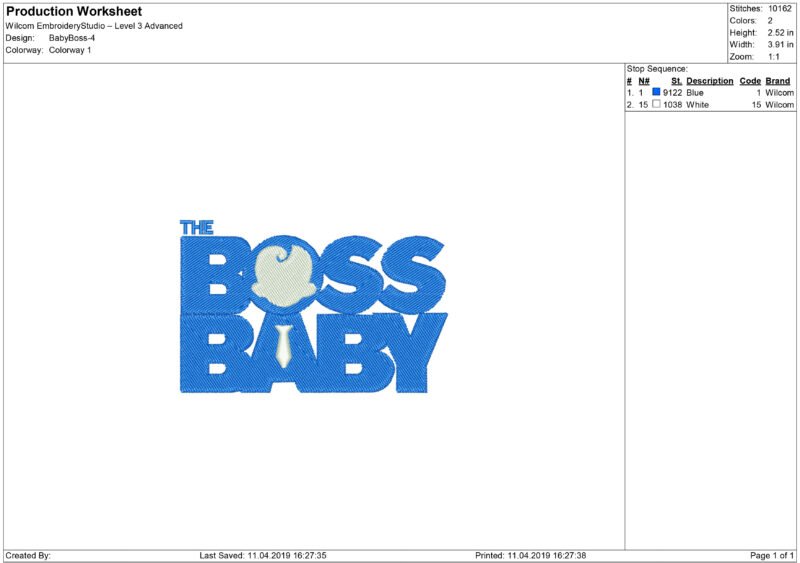 Baby Boss Embroidery