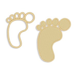 Baby footprints Embroidery design