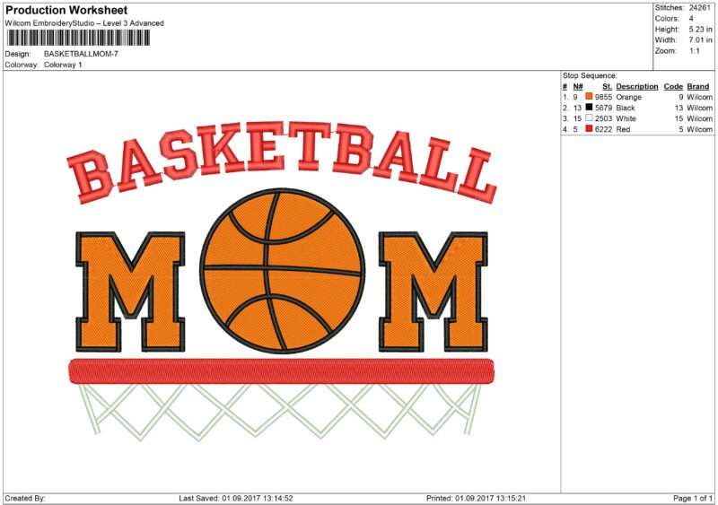 Basketball mom Embroidery design - Image 2