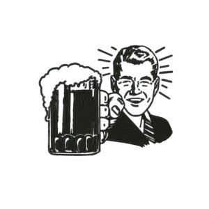 Beer embroidery design