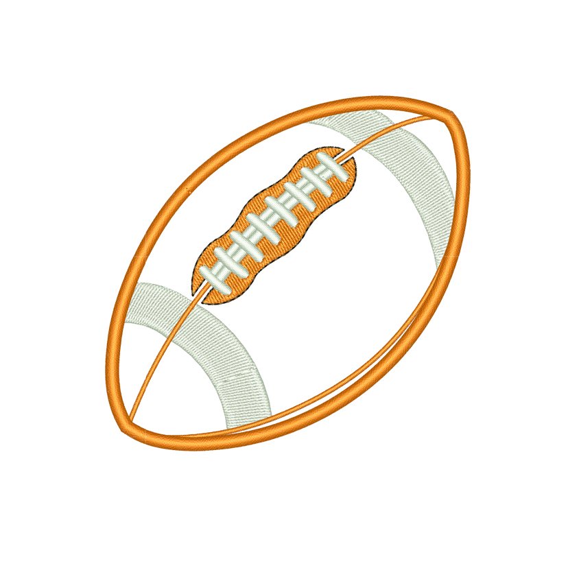 Football ball Embroidery design
