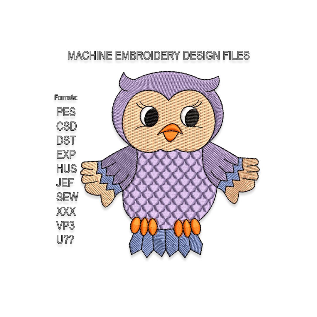 Baby Owl embroidery design