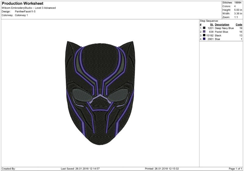 Panther Embroidery design - Image 4