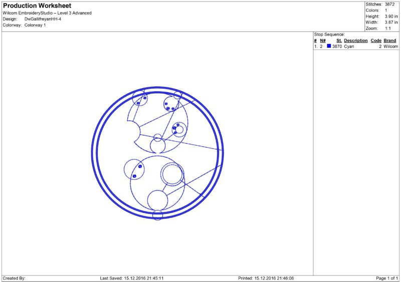 Gallifreyan Embroidery design - Image 2