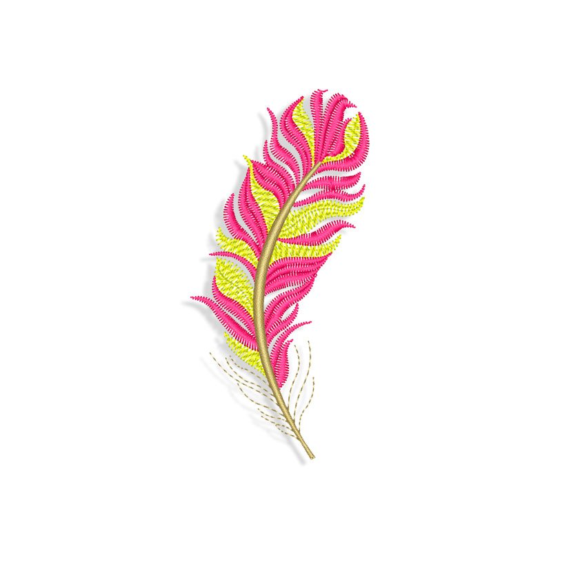 Color Feather Embroidery design | Machine Embroidery designs and SVG files