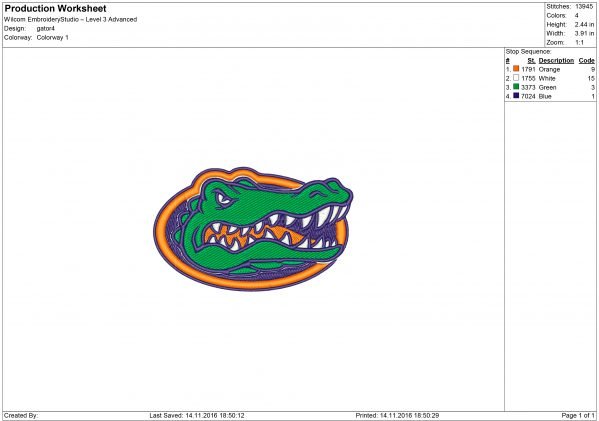 Florida Gators Embroidery