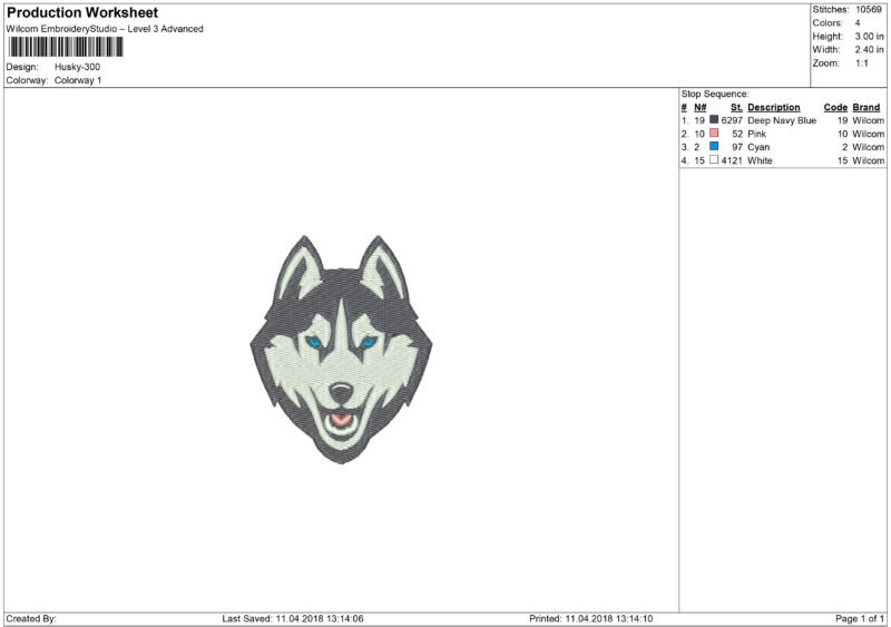 Husky Embroidery design - Image 6