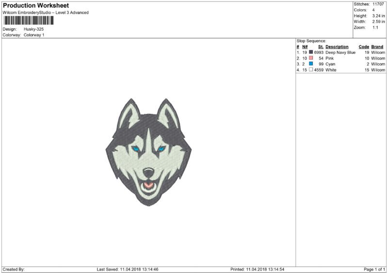 Husky Embroidery design - Image 8