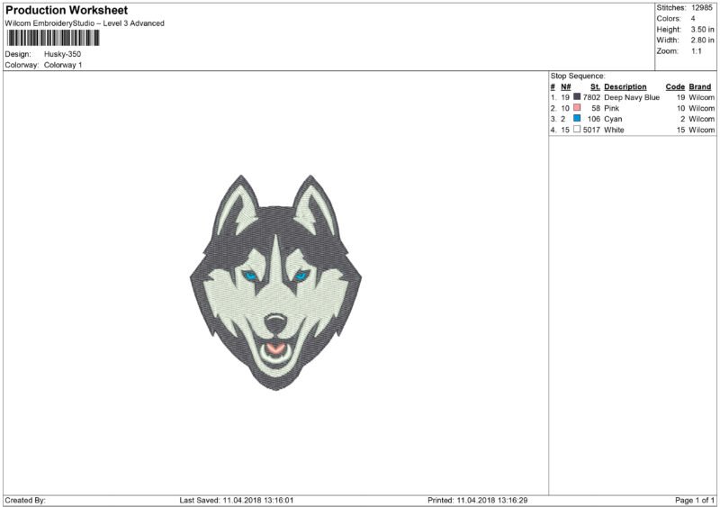 Husky Embroidery design - Image 10