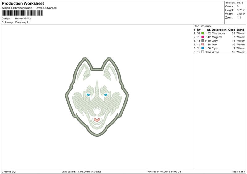 Husky Embroidery design - Image 11