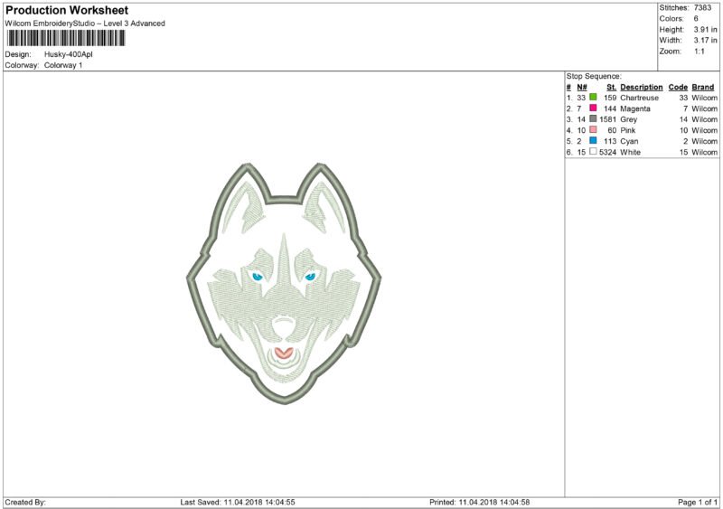 Husky Embroidery design - Image 14