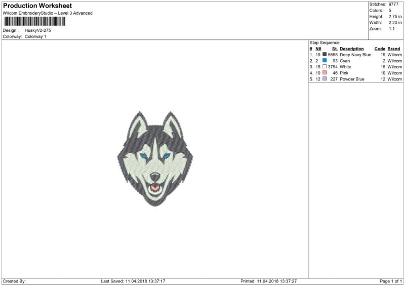 Husky Embroidery design - Image 17