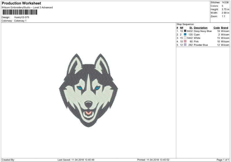 Husky Embroidery design - Image 21