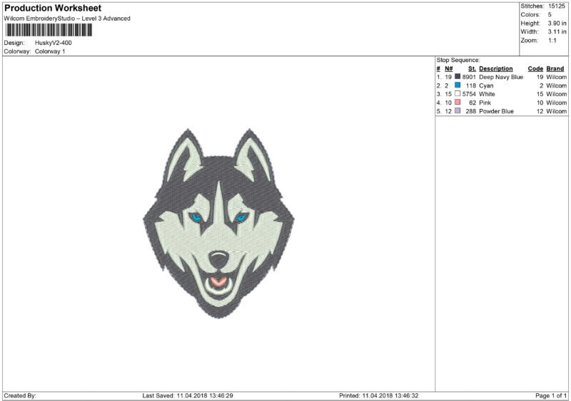 Husky Embroidery design - Image 22