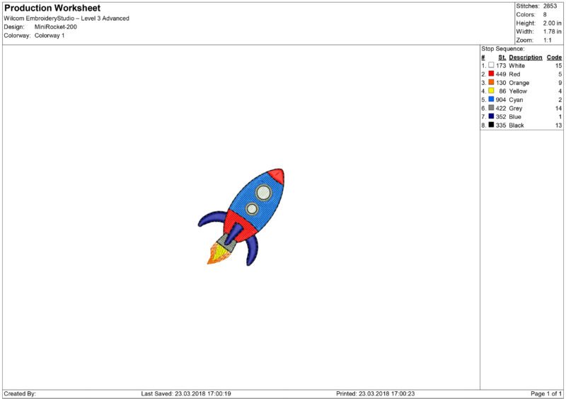 Mini Rocket Embroidery design - Image 6