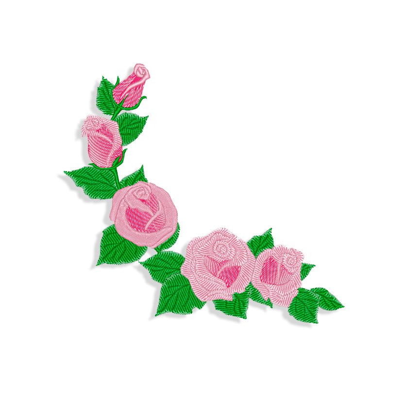 Download Flowers border Embroidery design | Machine Embroidery designs and SVG files