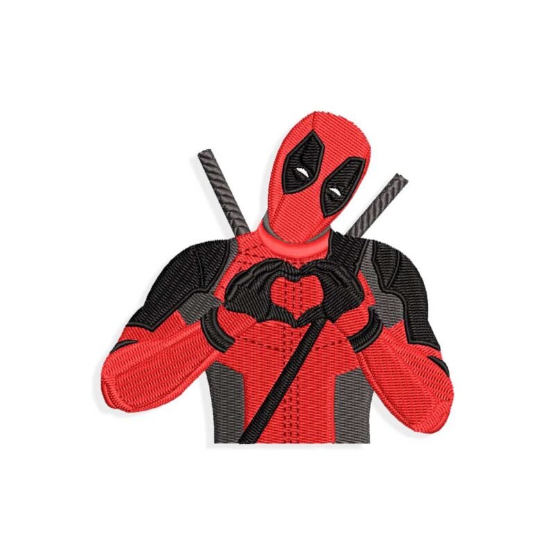 Heart Hands Deadpool Embroidery design