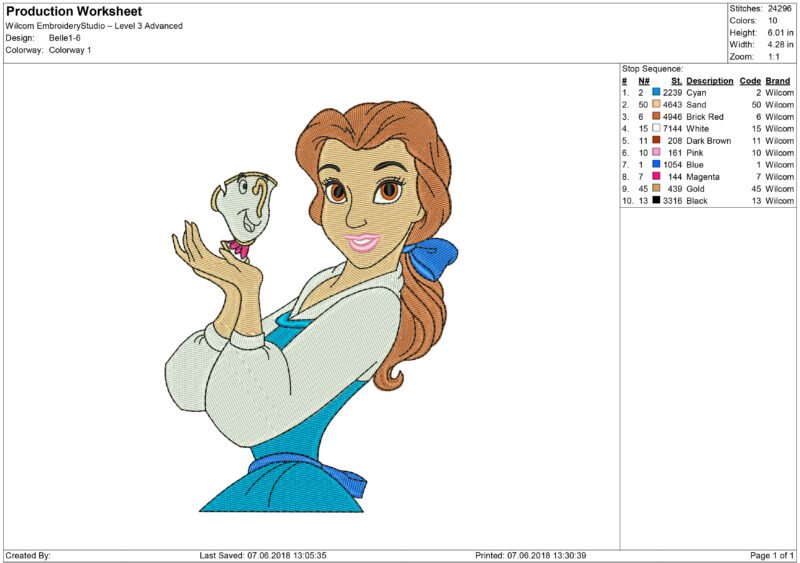 Princess Embroidery design - Image 4