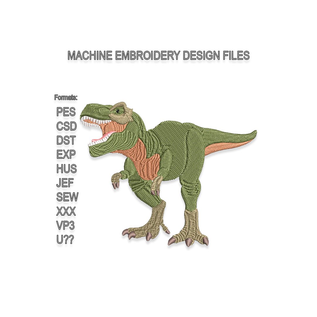 Tyrannosaurus Rex Dinosaur Embroidery design