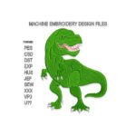 T-Rex Dinosaur Embroidery design