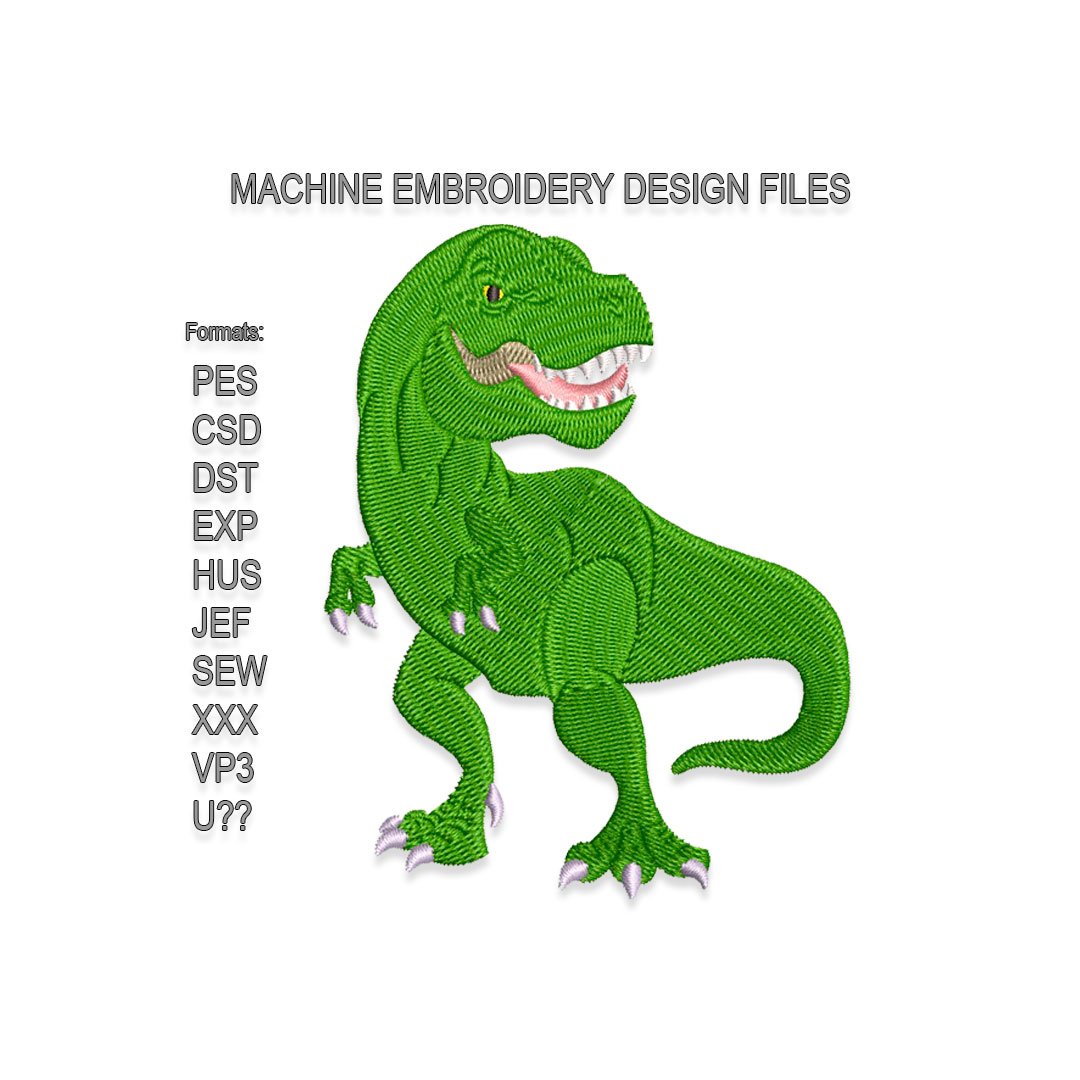 T-Rex Dinosaur Embroidery design