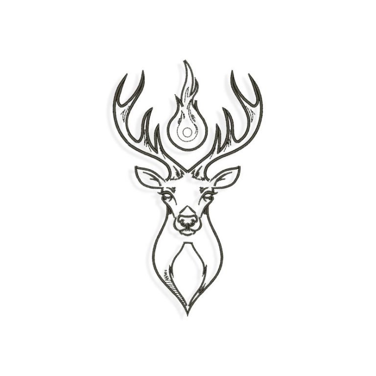 Deer Embroidery design files for Machine embroidery