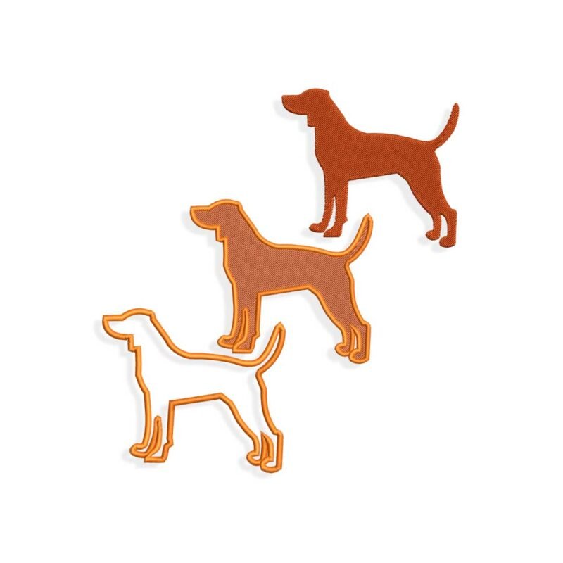 Dog embroidery design