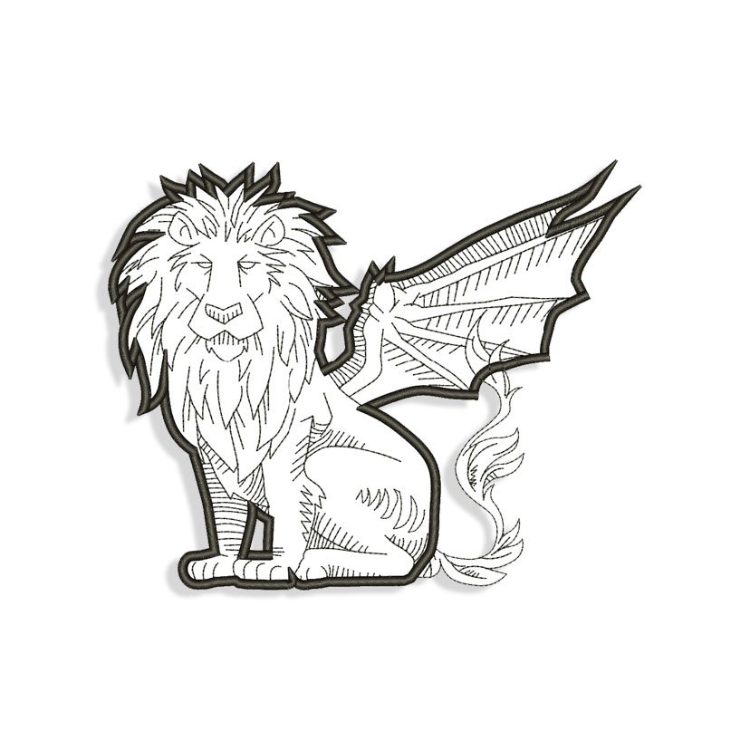 Lamison Lion Embroidery design files for Machine embroidery