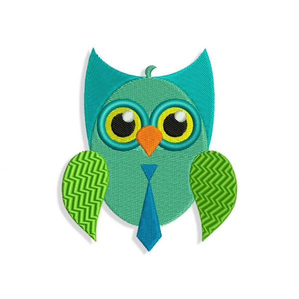 Smart Owl Embroidery design files for Machine embroidery