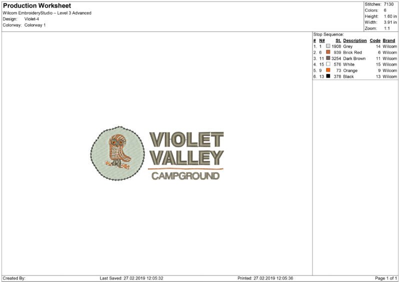 Violet Valley Embroidery design - Image 2