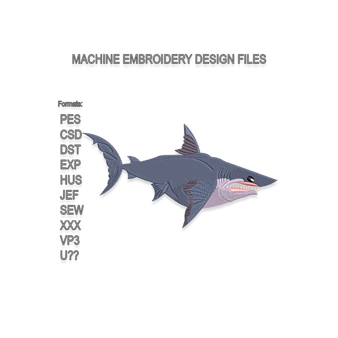 Shark Embroidery design