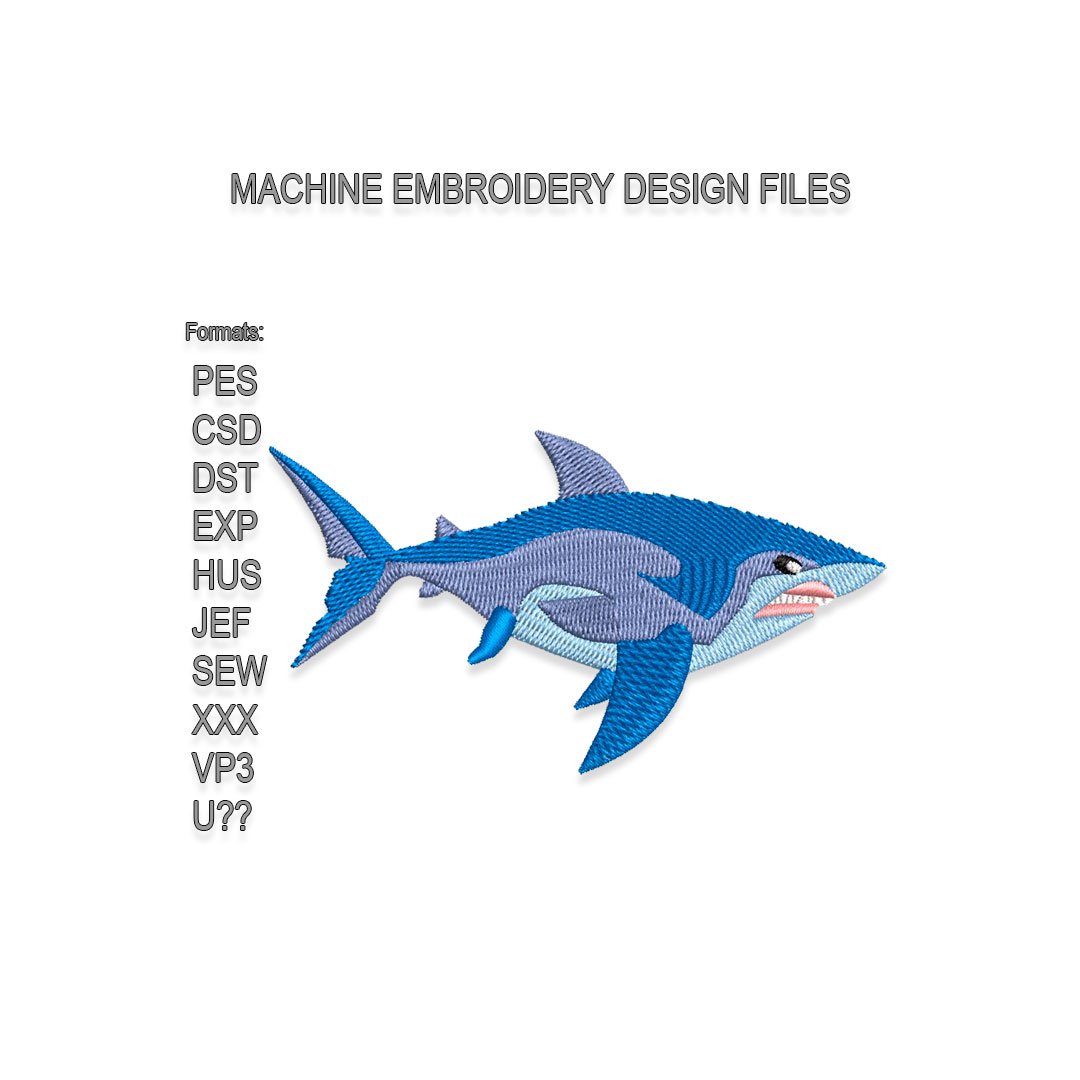 Shark Embroidery design
