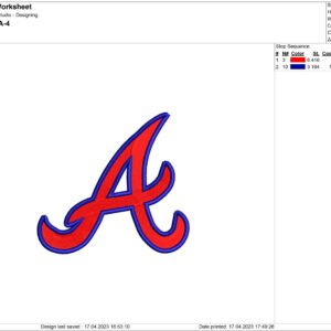 Logo of Atlanta Braves coloring page printable game