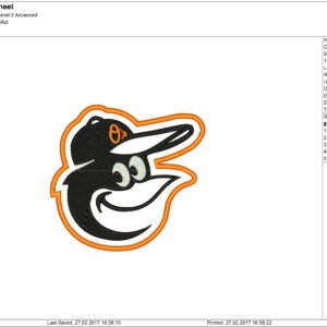 Collection MLB BALTIMORE ORIOLES LOGO'S Embroidery Machine D - Inspire  Uplift