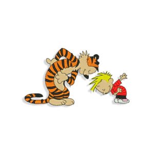 Calvin and Hobbes embroidery